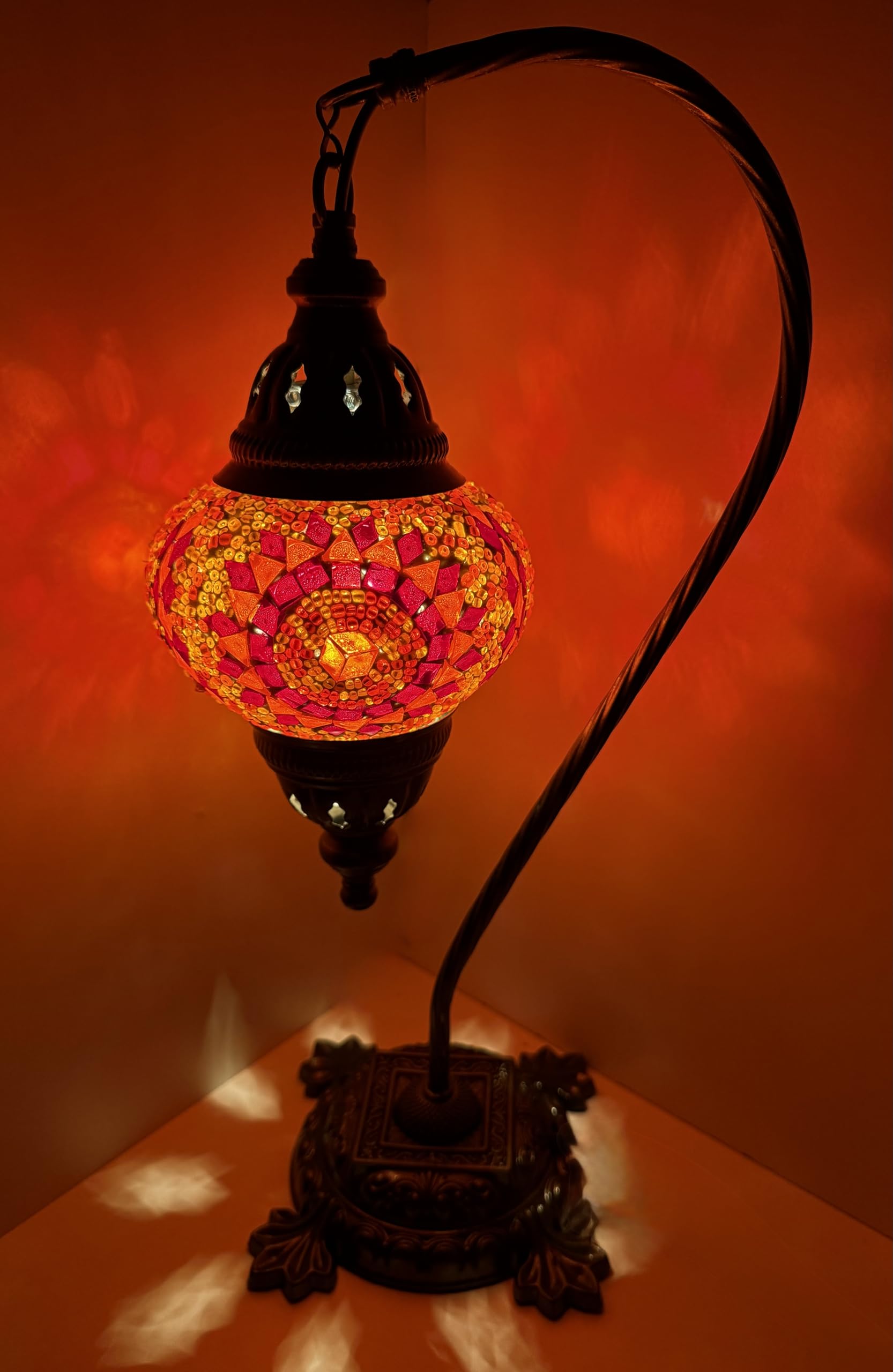 Mosaiklampe Mosaik - Stehlampe M Tischlampe orientalische lampe mosaic lamp/ORANGE