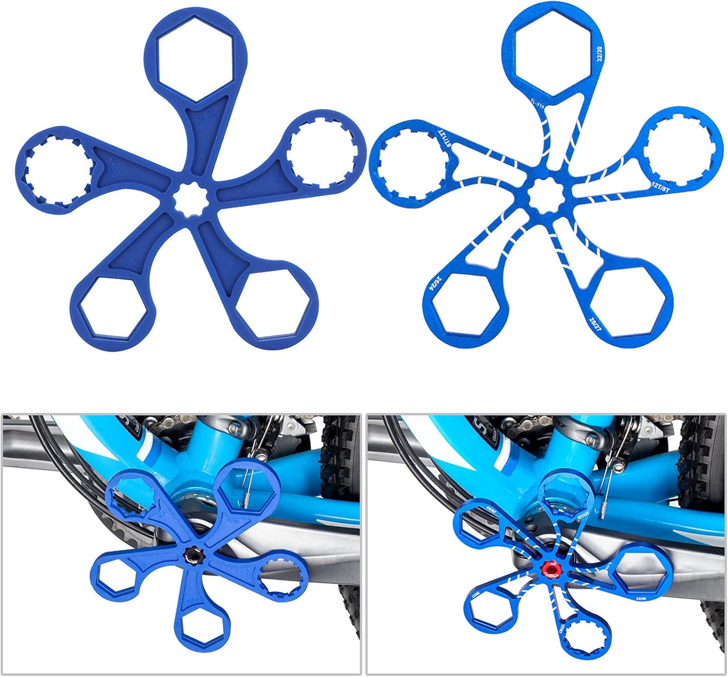 Mountain Bicycles Front Fork Removal Wrench Spanner Shock Absorbers Caps Mountain Bike Repair Tool Cycling Accessory