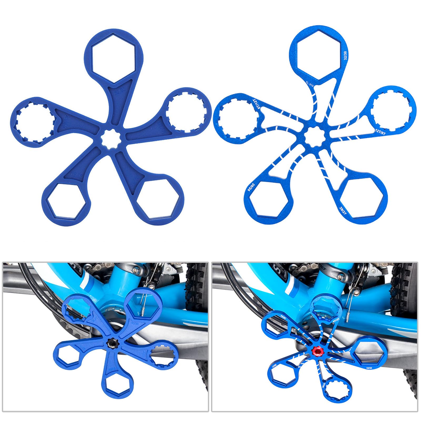 ZHIZHOUNEY Mountain Bicycles Front Fork Removal Wrench Spanner Shock Absorbers Caps Mountain Bike Repair Tool Cycling Accessory