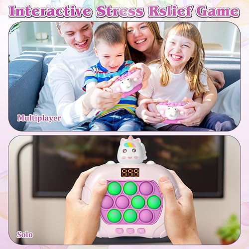 Miniatura 4 de Juego de presionar rápido  Juguete para ansiedad con luz para niños, juego de rompecabezas sensorial de mano, regalos de cumpleaños de Navidad para