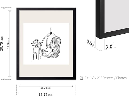 Miniatura 665 de Poster Master Póster de peonías – Estampado de flores retro – Ilustración floral – Ilustración en blanco y negro – Diseño de línea y abstracto –