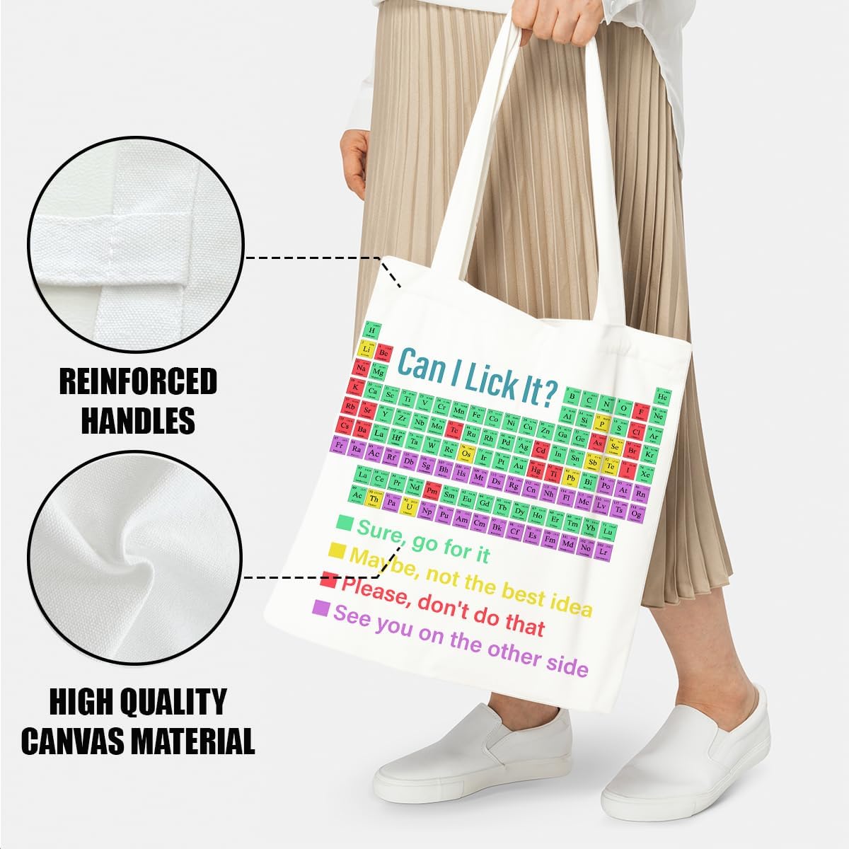 Teacher Gifts Tote Bag for Women Teacher Graduation Birthday Christmas End of Year, Double-Sided Print Bag image 5