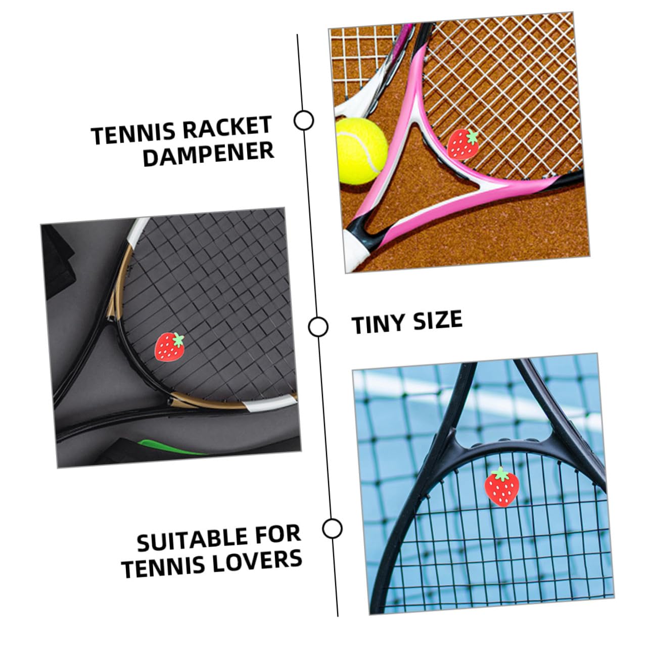 TOYANDONA Teiliges Tennis Dämpfer Erdbeerform Silikon Vibrationsdämpfer Für Tennisschläger Effektive Stoßdämpfung Leicht Und Langlebig Für Tennisliebhaber