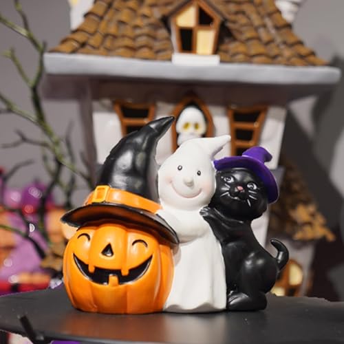 Miniatura 7 de Newman House Studio Decoraciones de Halloween, estatuas de fantasma, figuras coleccionables, decoración de Halloween, para interiores, linda