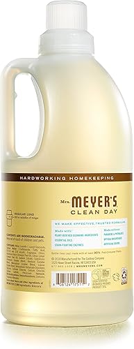 Miniatura 2 de Mrs Meyers Baby - Detergente líquido para ropa de bebé infundido con aceites esenciales flor de bebé 64 onzas 64 cargas