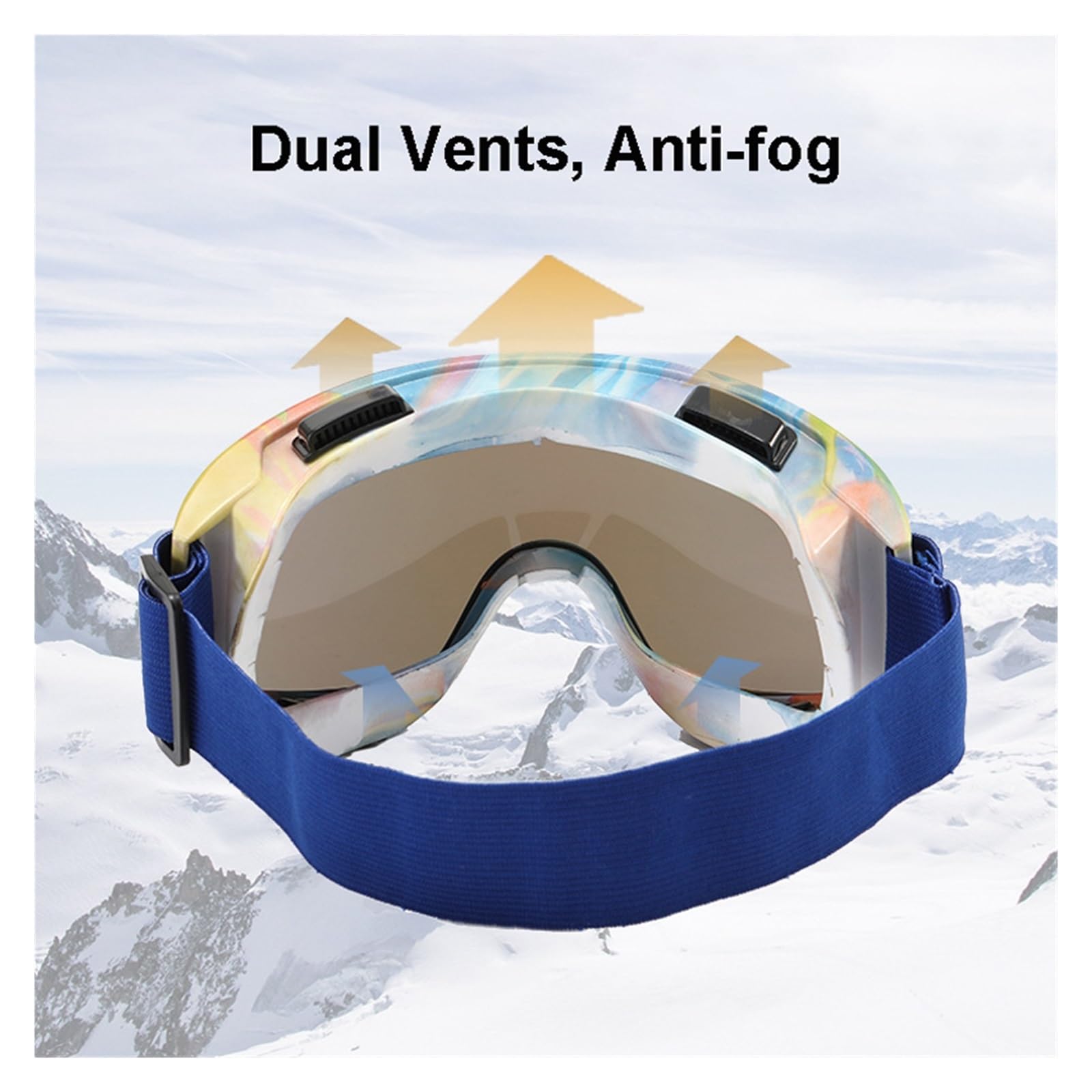 Okulary narciarskie - Gogle przeciwmgielne Gogle motocyklowe Zimowe okulary snowboardowe Okulary narciarskie Outdoor Sport Wiatroszczelna maska narciarska Gogle terenowe Gogle kaskowe Gogle Outd