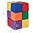 ECR4Kids SoftZone Patchwork Toddler Blocks, Foam Cubes, Assorted, 12-Piece