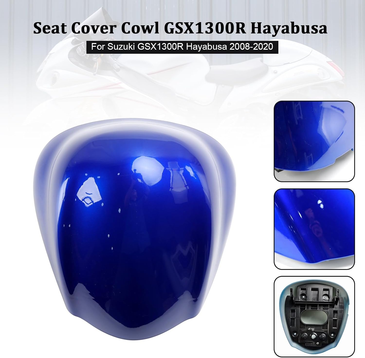 Areyourshop Rear Seat Cowl Rear Seat Fairing Cover Seat Cover Cowl for Suzuki GSX1300R GSX-R1300 Hayabusa 2008-2020