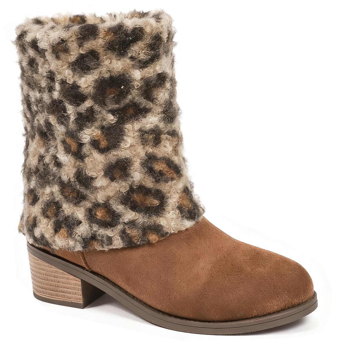 Womens Short Leopard Fashion Boot Fluffy Boot Cuffs Covers for Halloween Christmas Furry Costume Cute Cosplay