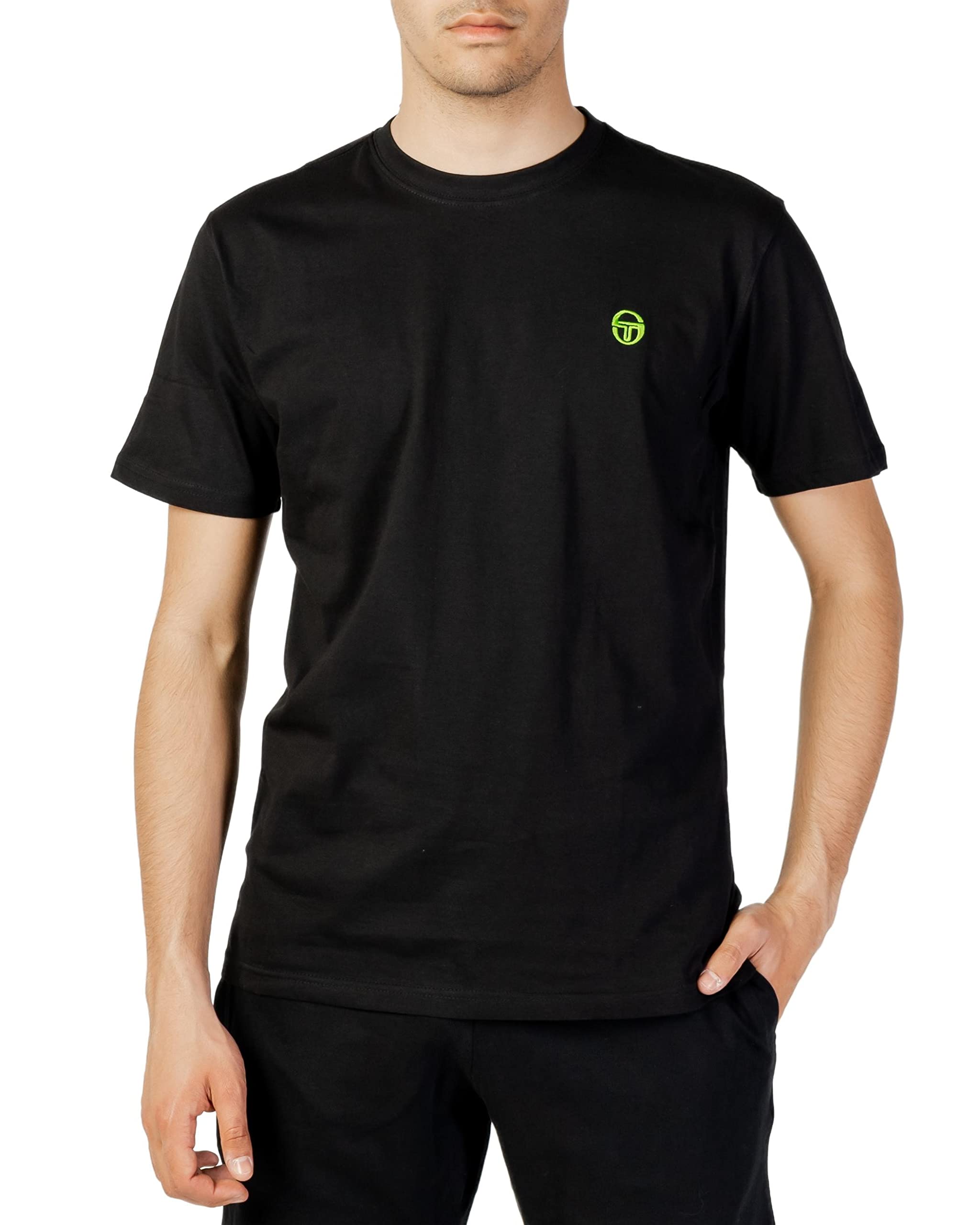 Sergio Tacchini Small Neon Logo, Fluo Black Acid Green, M