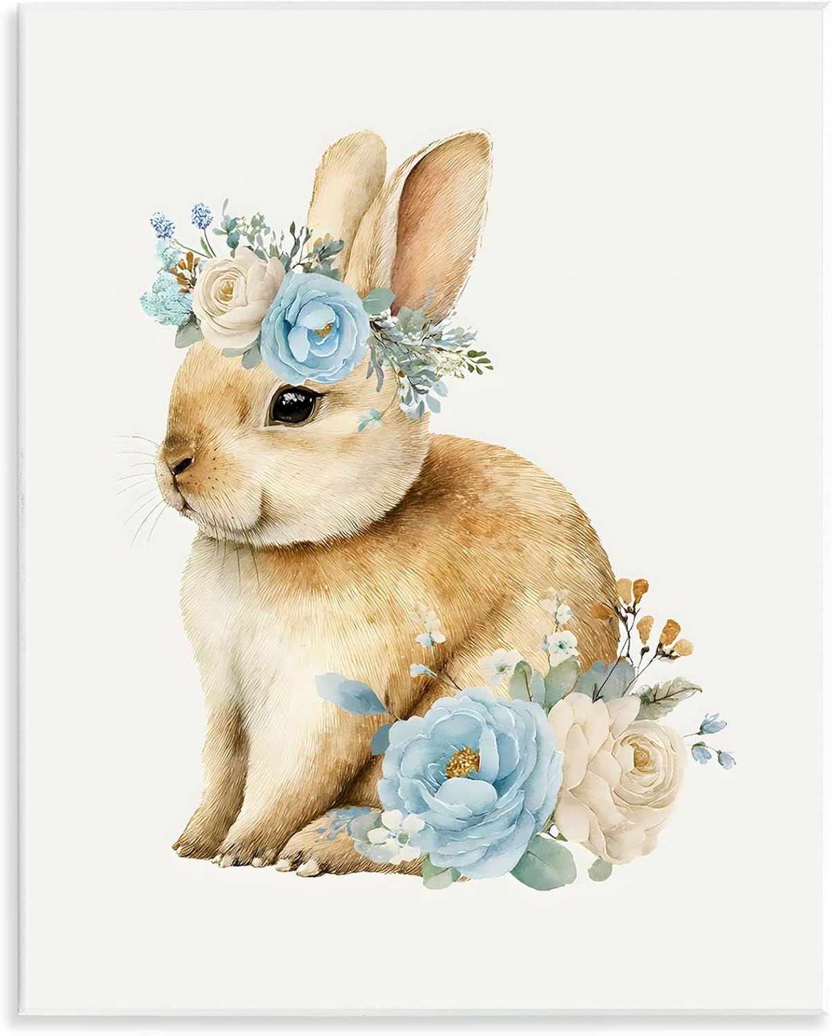 'Watercolor Nursery Bunny'| Canvas Art | Stupell Industries | 16 x 20 Inches, Easy to Hang and Sturdy, Made in USA, by LSR Design Studio