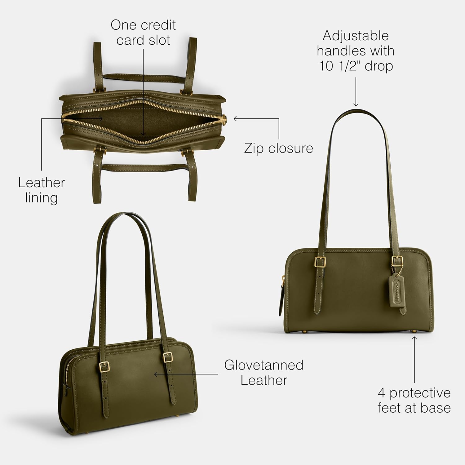 Coach Originals Eldiven Derisinden Üretilmiş Swingpack Çapraz Askılı Çanta