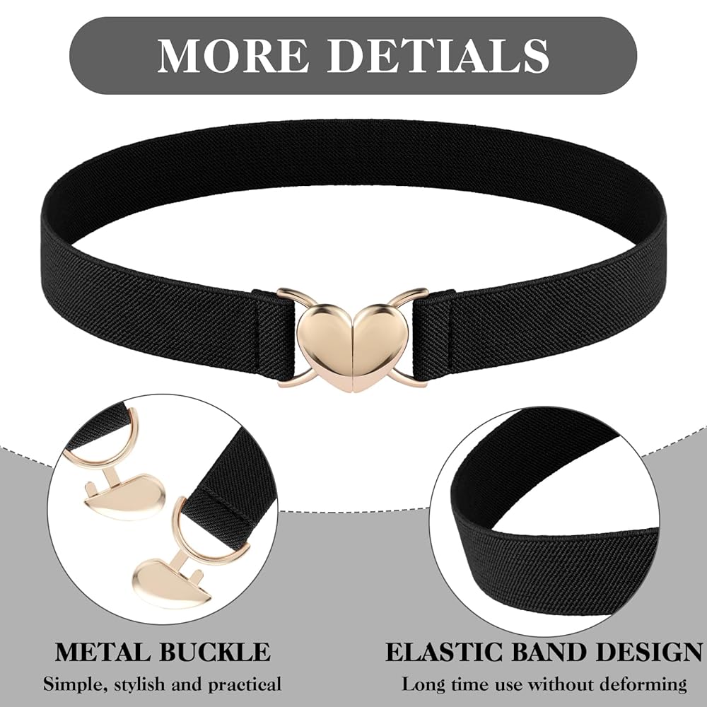 Amaxiu Women Heart Elastic Belt, Stretch Invisible Ladies