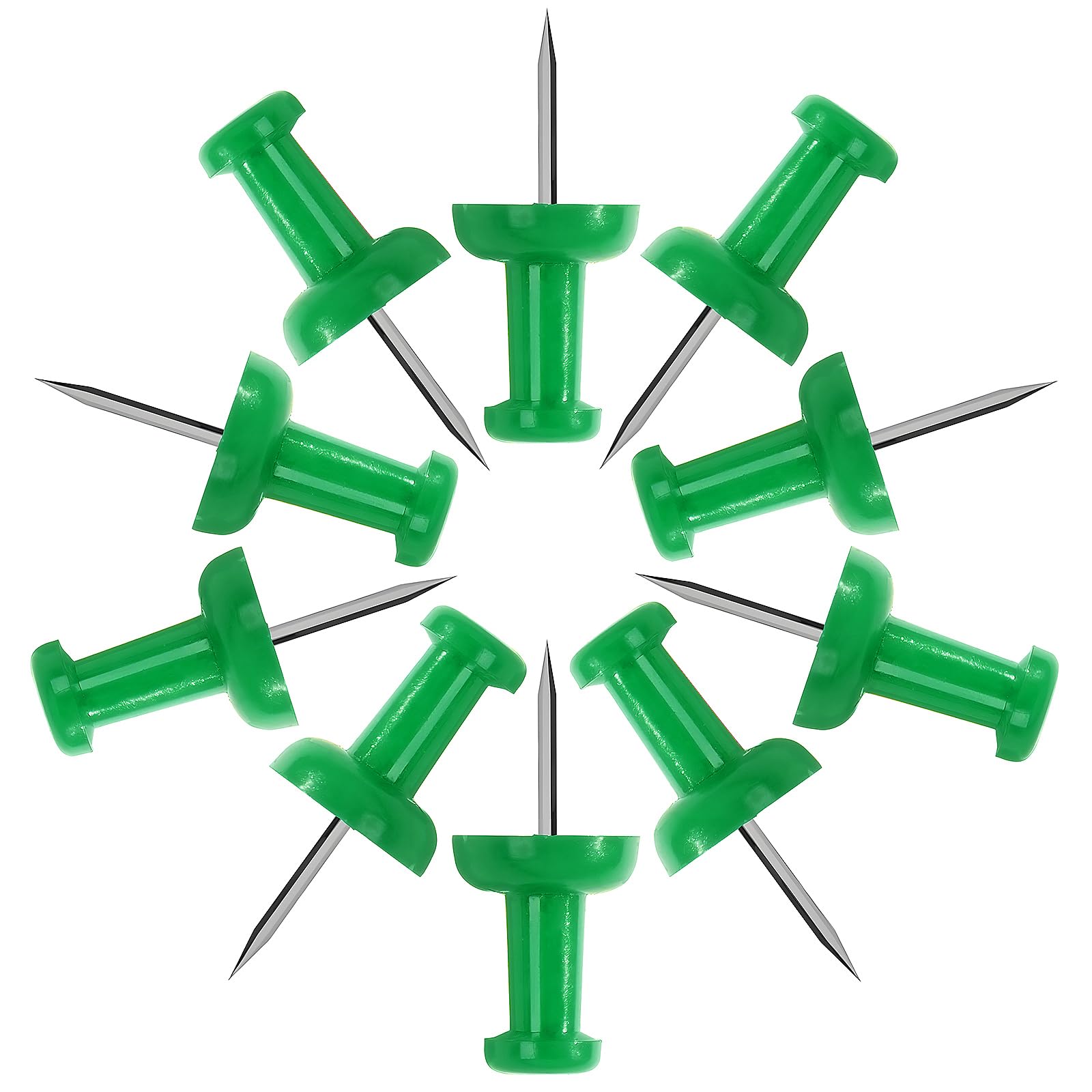 VAPKER Push Pins Tacks 120Pcs Medium Green Thumb Tacks Larger Size Pin Map Tacks Plastic Head with Steel Point for Bulletin Board