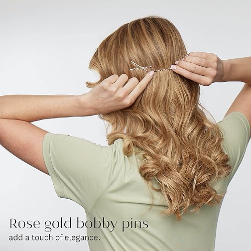 Miniatura 5 de T3 Kit de clips con 4 pinzas de cocodrilo y 30 pines de oro rosa | Secciona el cabello para un secado más fácil y peinado para todas las longitudes