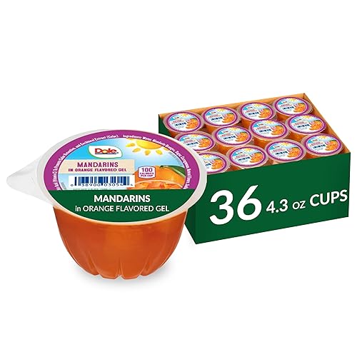 Miniatura 5 de Dole Cuencos de frutas y mandarinas en jugo 100%, regreso a clases, aperitivo saludable sin gluten, 4 onzas, 36 tazas en total