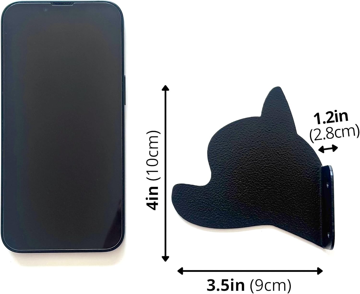 Decorative Wall Mounted Hooks (2pcs) Functional Art, Funny, Space-Saving, Heavy Duty Metal Wall Hooks for Bags, Coats, Scarves, Keys, Towels and More (Dog-Black) - Image 8