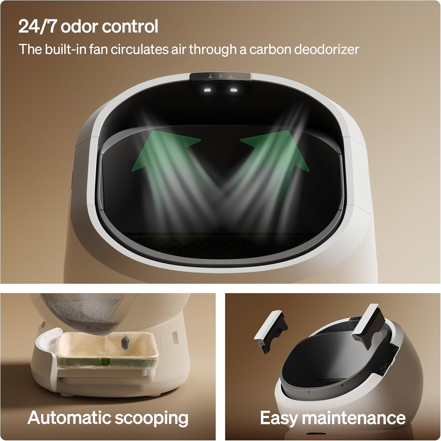 PETLIBRO Upgrade Luma Automatic Cat Litter Box AI Camera Waste Analysis + Automatic Cat Feeder Wet Food with Stainless Steel Bowl, Triple Safety Protection Self Cleaning Litter Box