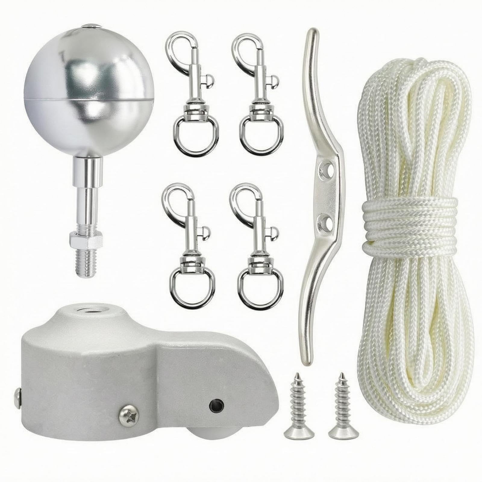Fpole Hardware Set Spherical Top Ornament Fpole Repair Kit Glossy Finish Silver|Home & Garden| Yard Garden & Outdoor Living| Garden D?©cor| F Poles & Parts-image-23
