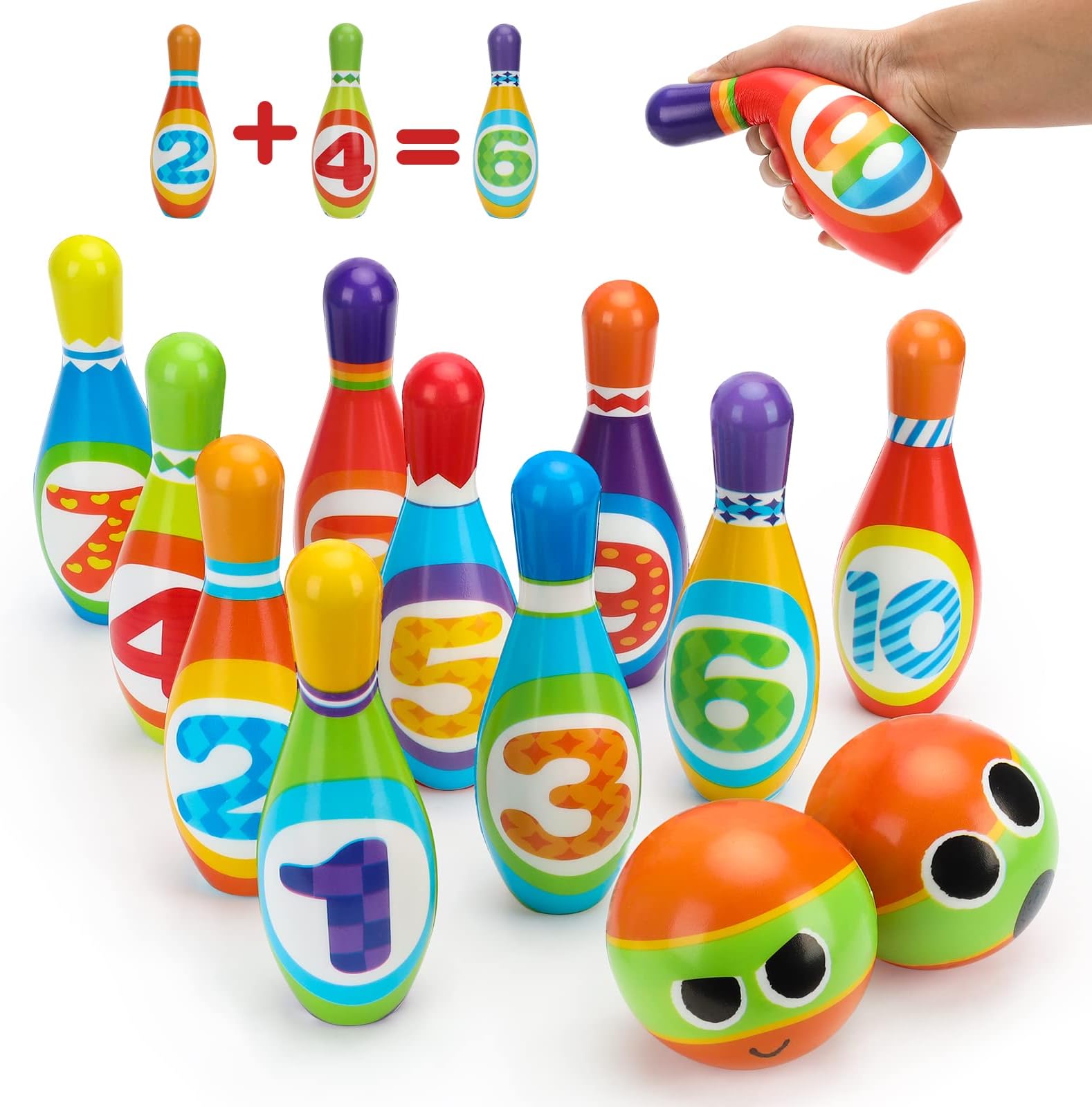 3-6 Year Old Boy Girl Toddler Toys: Kids Early Educational Toy Gift Active Game for Kids Girls Boys Age 3 4 5 Toddler Birthday Present Gift Party Games Bowling Set Toy for 3-5 Year Olds Kid Chil
