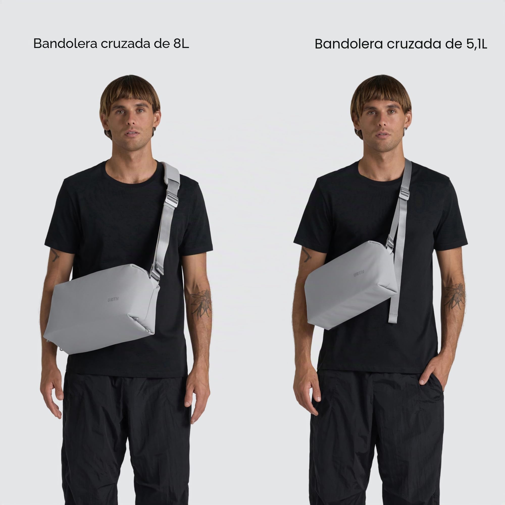 Urth Dolomite Bolsa Crossbody para Cámara de 5.1L - Resistente al Agua, Reciclada, Multifuncional para Fotografía, Bolsa Diaria para DSLR