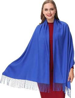 OHAYOMI Pashmina Shawl Wraps Cashmere Feel Soft Scarves Winter Warm Fashion Scarf Women Evening Dresses Wedding Bridesmaid