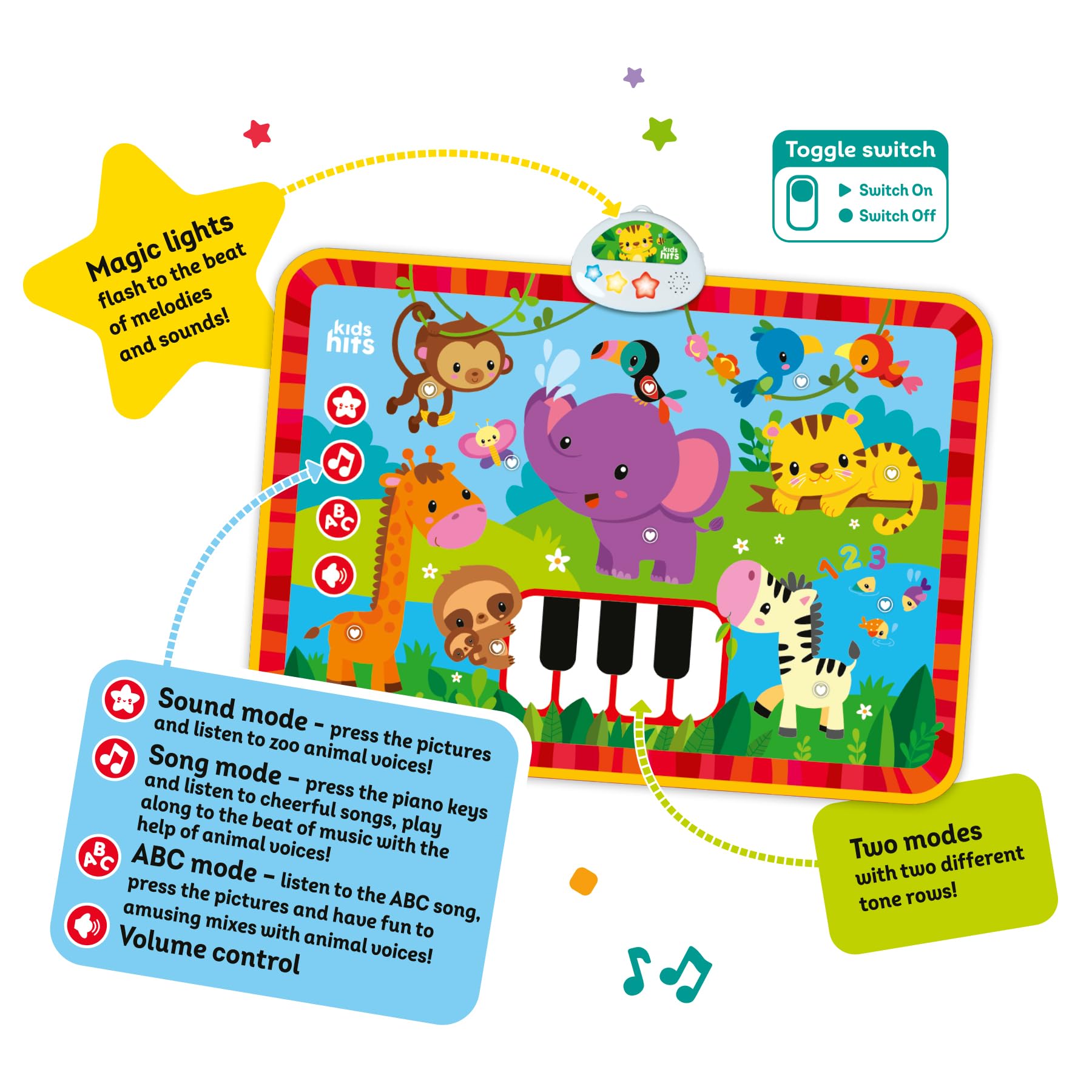 Kids Hits - Dywan edukacyjny dla dzieci, zoo, 8 miesięcy