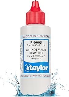 Taylor R-0005-C, Acid Demand Reagent for 2000 Series, 2 Ounce, for Testing Acid Demand Levels in Pool and Spas, Dropper Refill for Water Test Kits, Replace Annually | Made in The USA