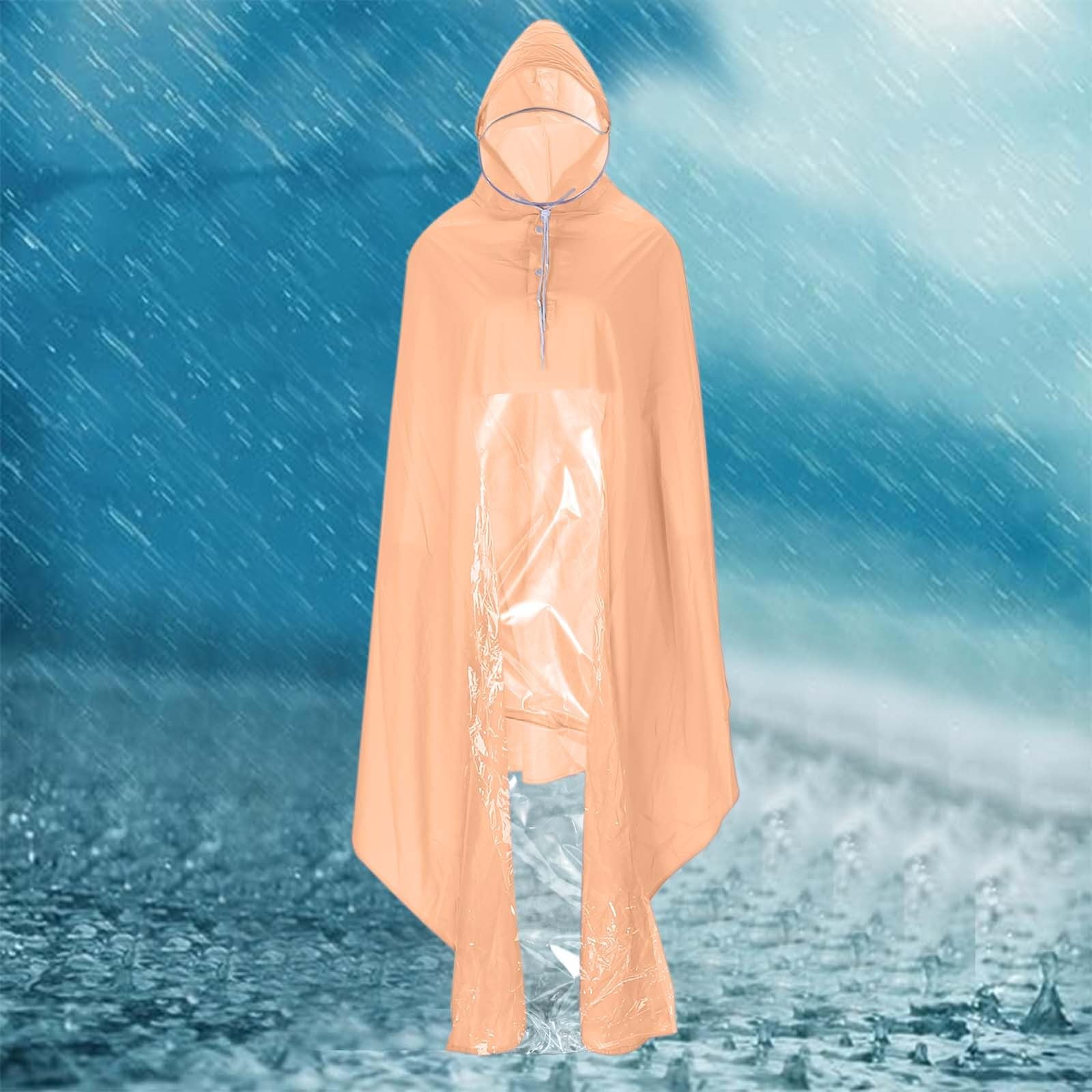 Mantella antipioggia da uomo e donna, sottile, leggera, con cappuccio, unisex, impermeabile, pieghevole, taglie grandi, per escursionismo