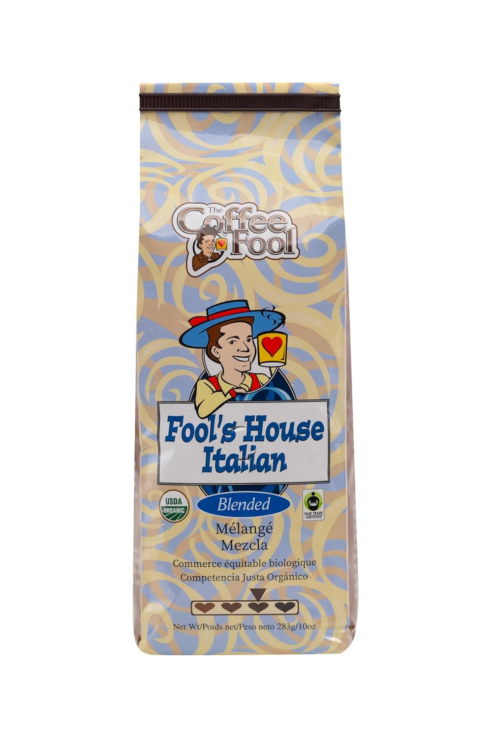 Coffee Fool's Organic Fair Trade House Italian (Whole Bean)