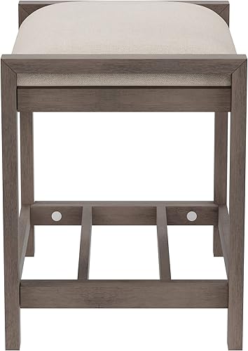 Miniatura 10 de Hillsdale Muebles Amelia - Taburete de tocador, gris antiguo Gris (Antique Gray),Blanco