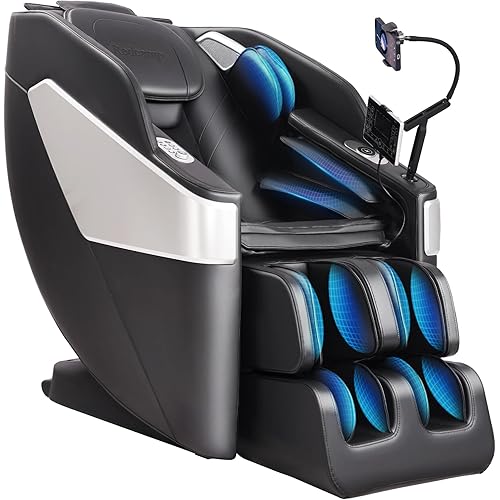 Massage Chair Full Body: Zero Gravity with SL Track, 3D Robot Hands, Heat, Airbag Massage, Foot Roller, Bluetooth, Body Scan, LED Remote, Wireless Phone Charging