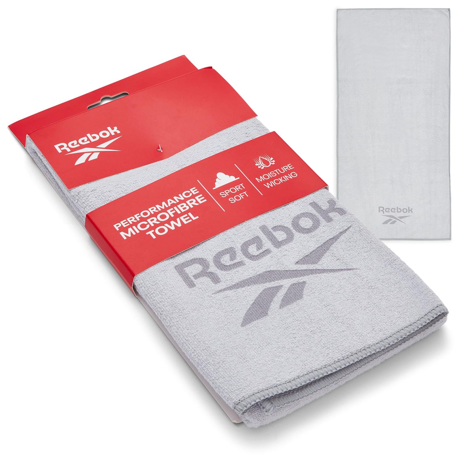 Reebok Dublin Microfibre Gym Towel – Quick Dry Towel with Moisture-Wicking Performance | Lightweight and Absorbent | Sport Towel For Training, Home Gym, Travel & Fitness - 40 x 80cm | Light Blue