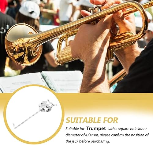 Miniatura 6 de TUOREN TrompetaCuerno Marchando Abrazadera en Lira Metal Plating Partitura Clip para Instrumentos Musicales Accesorios