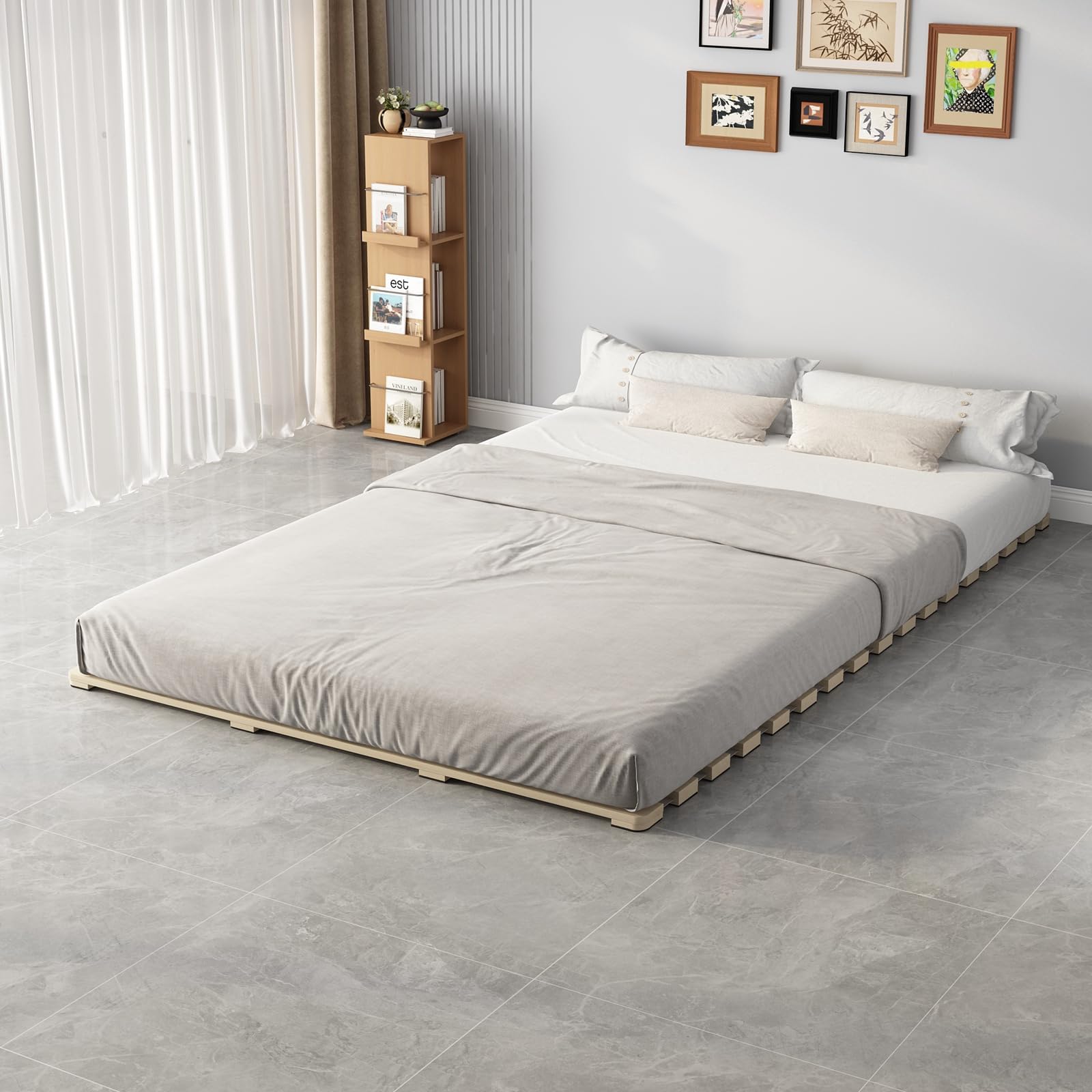 Amazon.com: LOBOTOU Floor Bed Frame Japanese Futon Tatami Mat