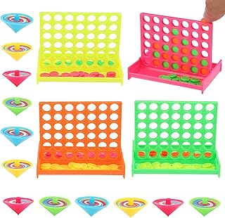 24PCS Conecta 4 Mini Juego de Mesa 4 en Raya Cuatro en Raya Niños Lembranças Aniversario Infantil Detalles Cumpleaños Regalo + 12 Peonza Comunion Fiesta Colegio Relleno Piñatas Regalitos Invitados