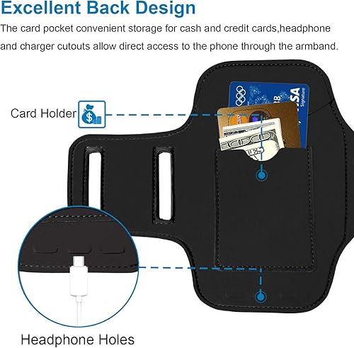 Miniatura 3 de Note 20 Ultra, 20, 10+, 9, 8 brazalete, BUMOVE Gym Running Workouts Sports Soporte para teléfono celular para Samsung Galaxy Note 20 Ultra2010