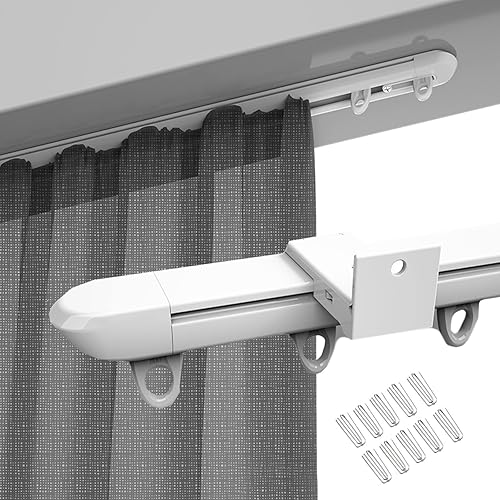 LILANAI Barra de cortina de aluminio de 1 3 5 7 10 13 15 M de largo, riel de techo divisor de habitación, riel de cortina divisor de pared, para