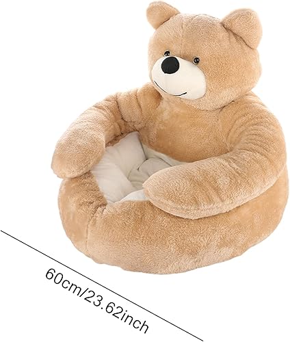 Miniatura 2 de Cama de felpa para gatos y perros, acogedora y suave cama para dormir para mascotas, tapete de gato con forma de abrazo de oso, lavable a máquina,