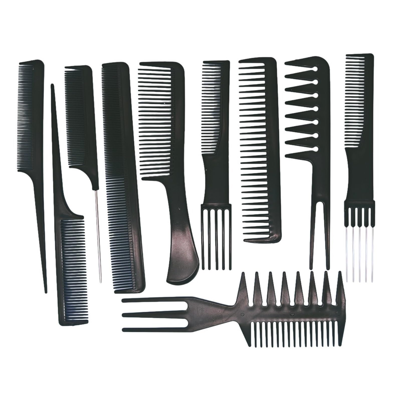 10 pezzi styling parrucchiere uomo donna salone di bellezza capelli spazzola nera pettini for