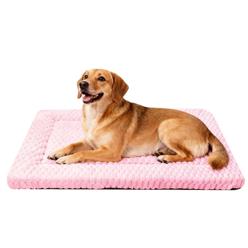 Colchonete para Cães e Gatos Reversível e Lavável para Caixa de Transporte SUNSHE J-Dadog Rosa 88,9 x 58,42 x 3,81 cm