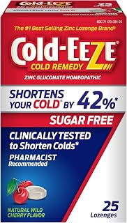 Sugar-Free, Natural Wild Cherry Zinc Lozenges, 25 Ct (Pack of 2)