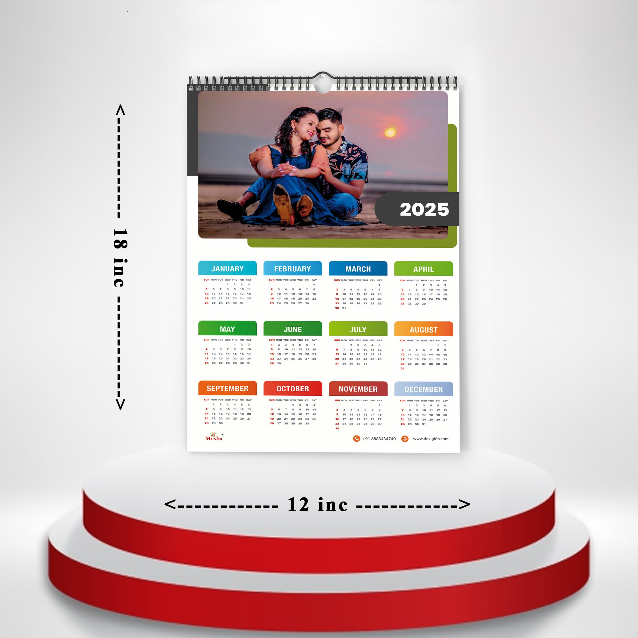 2026 Customised Synthetics Single Sheet Photo Calendar 240GSM