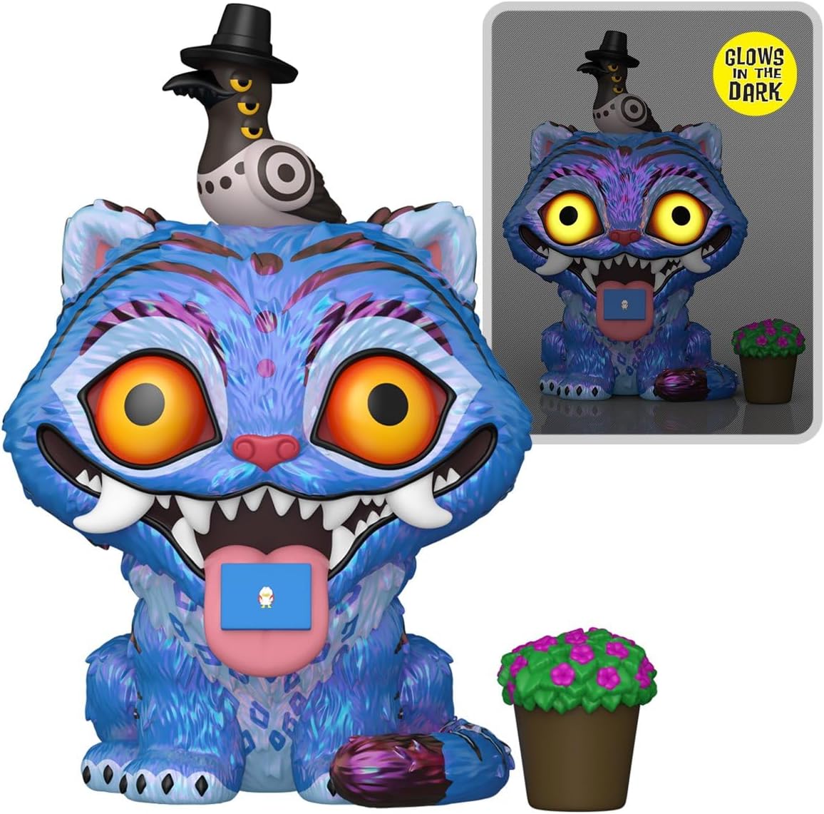 Funko Kpop Demon Hunters Derpy The Tiger with Sussie + ToyBop Protector: Glow-in-The-Dark Pop! TV Animation Vinyl Figure (Bundled with Pop Protector Collector Case Gift Set)