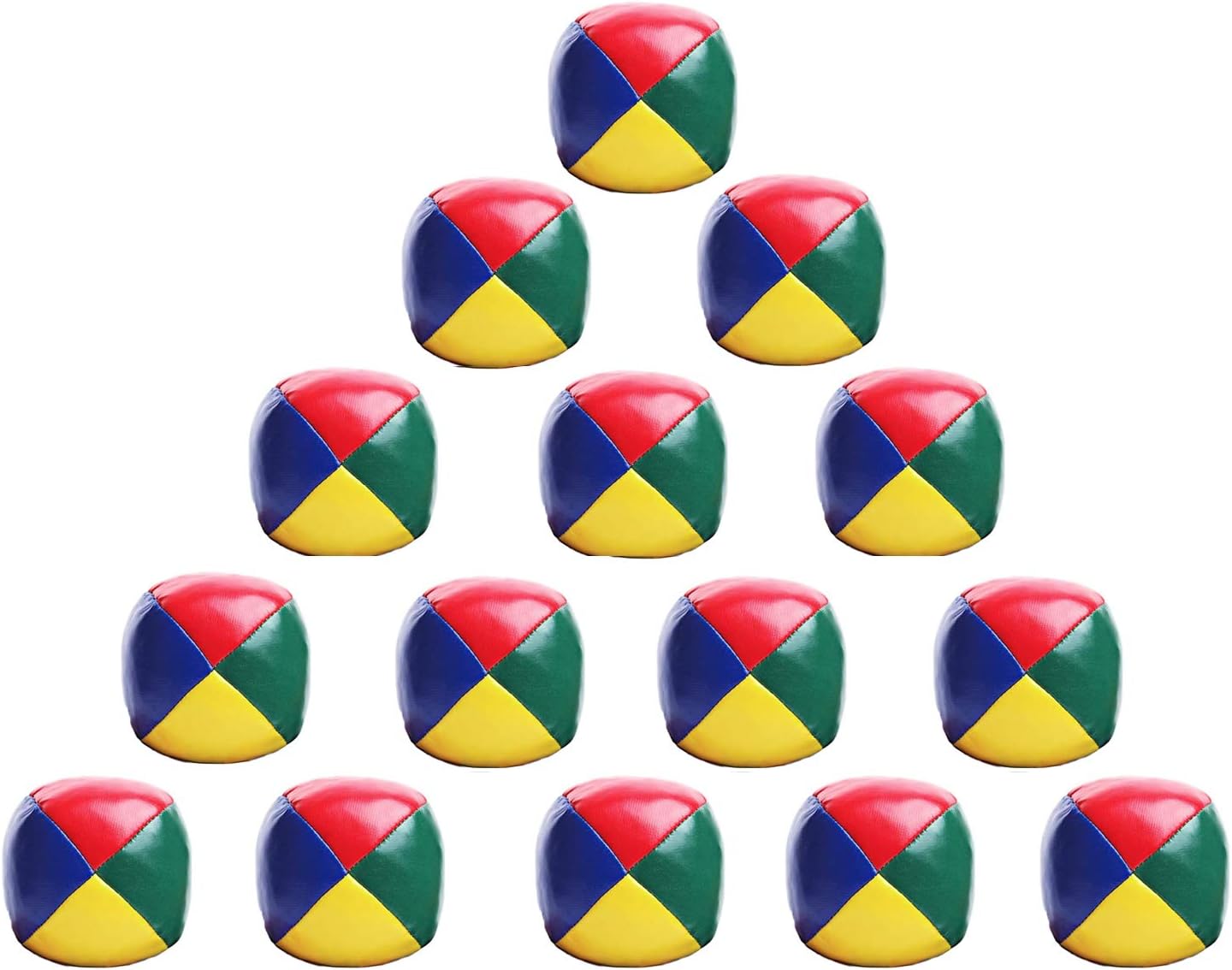 15Pcs Soft Juggling Balls Set, Kids Ball Throwing Ball Games Circus Clown Coloured Juggle Balls for Adults Children Beginners Outdoor Toy with storage bag