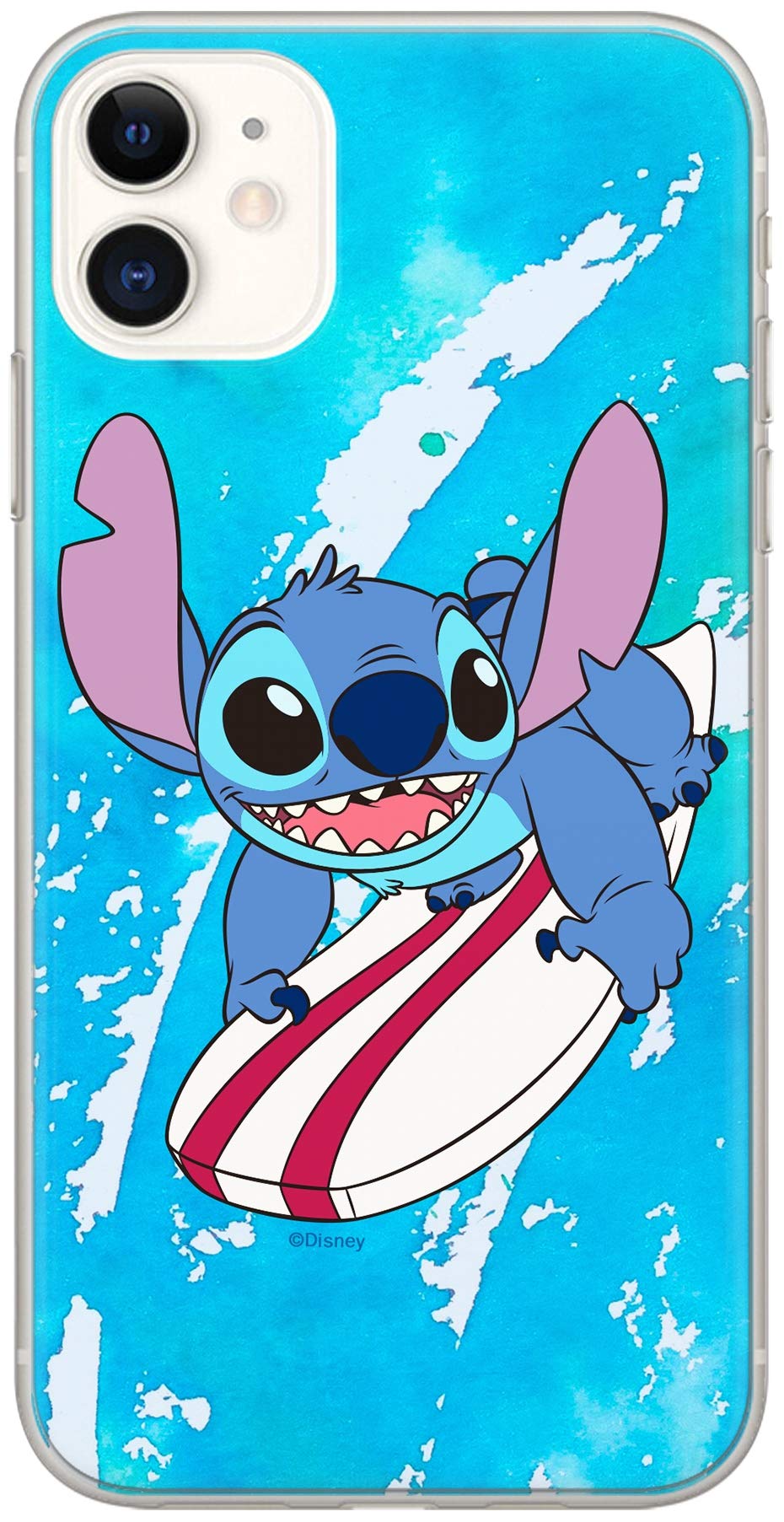 ERT GROUP mobile phone case for Apple Iphone 11 original and officially Licensed Disney pattern Stitch 003 optimally adapted to the shape of the mobile phone, case made of TPU
