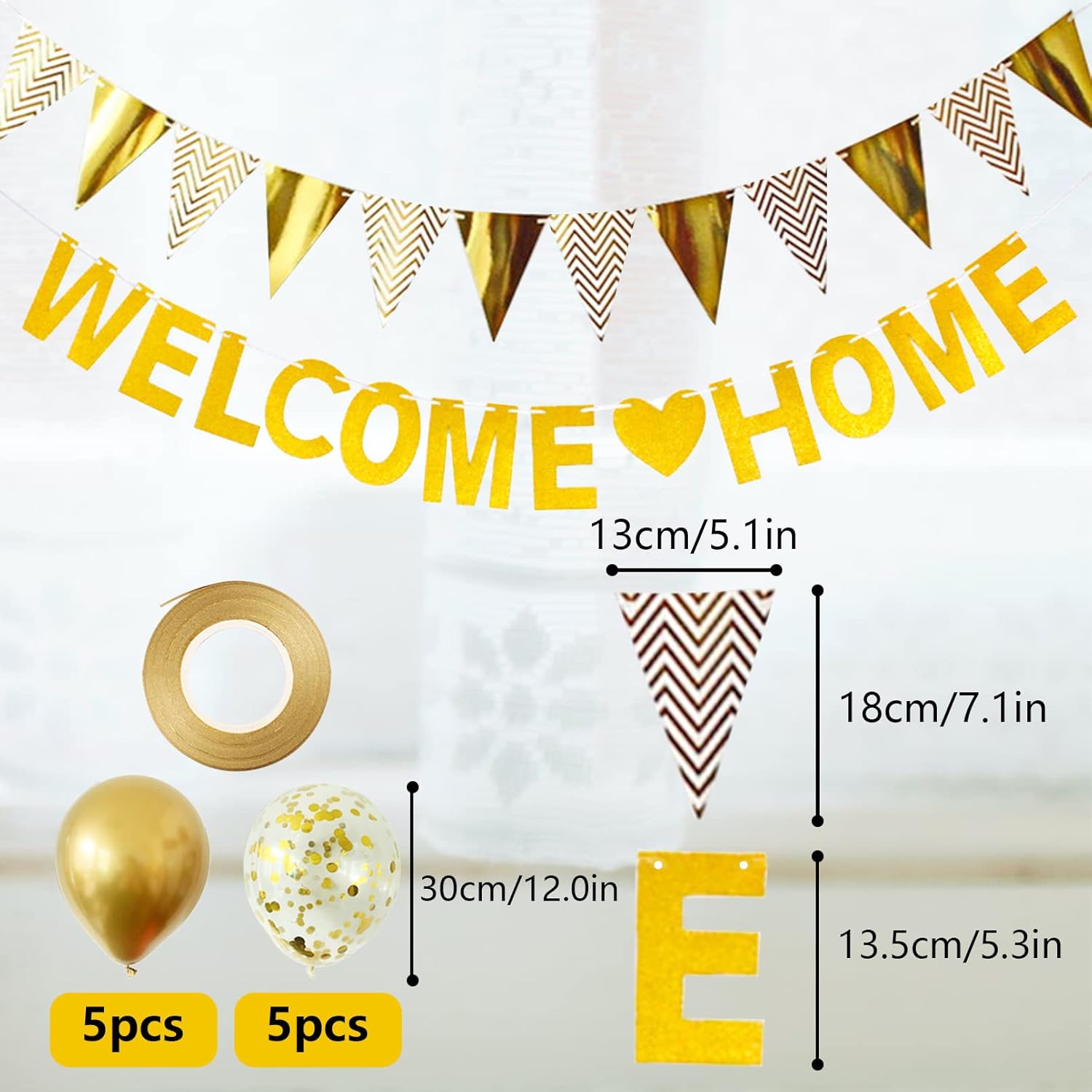 13 Pieces Home Decoration Set, Home Banner and Balloons