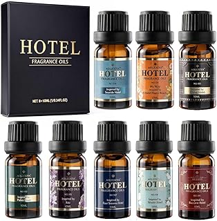 Hotel Diffuser Oil Gift Set - Inspired by 5-Star Hotel Fragrance Oil Set - My Way,Westin White Tea,Baccarat,Four Seasons,Dubai,Beachfront Villa,Paris Coast