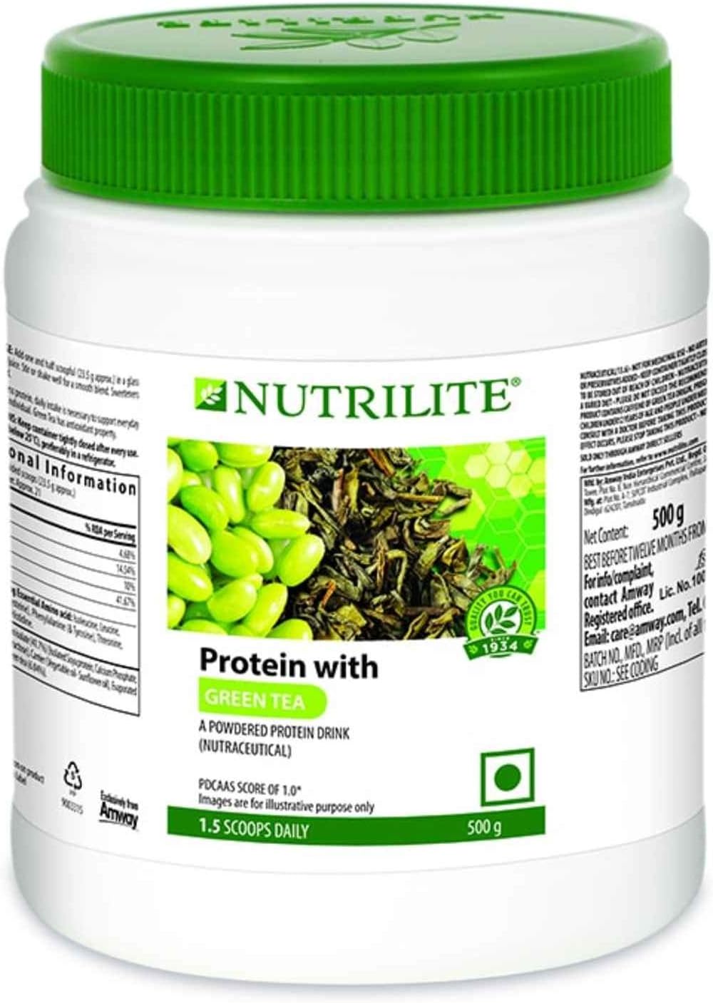 Amway Nutrilite Protein Powder with Green Tea(500 GMS)