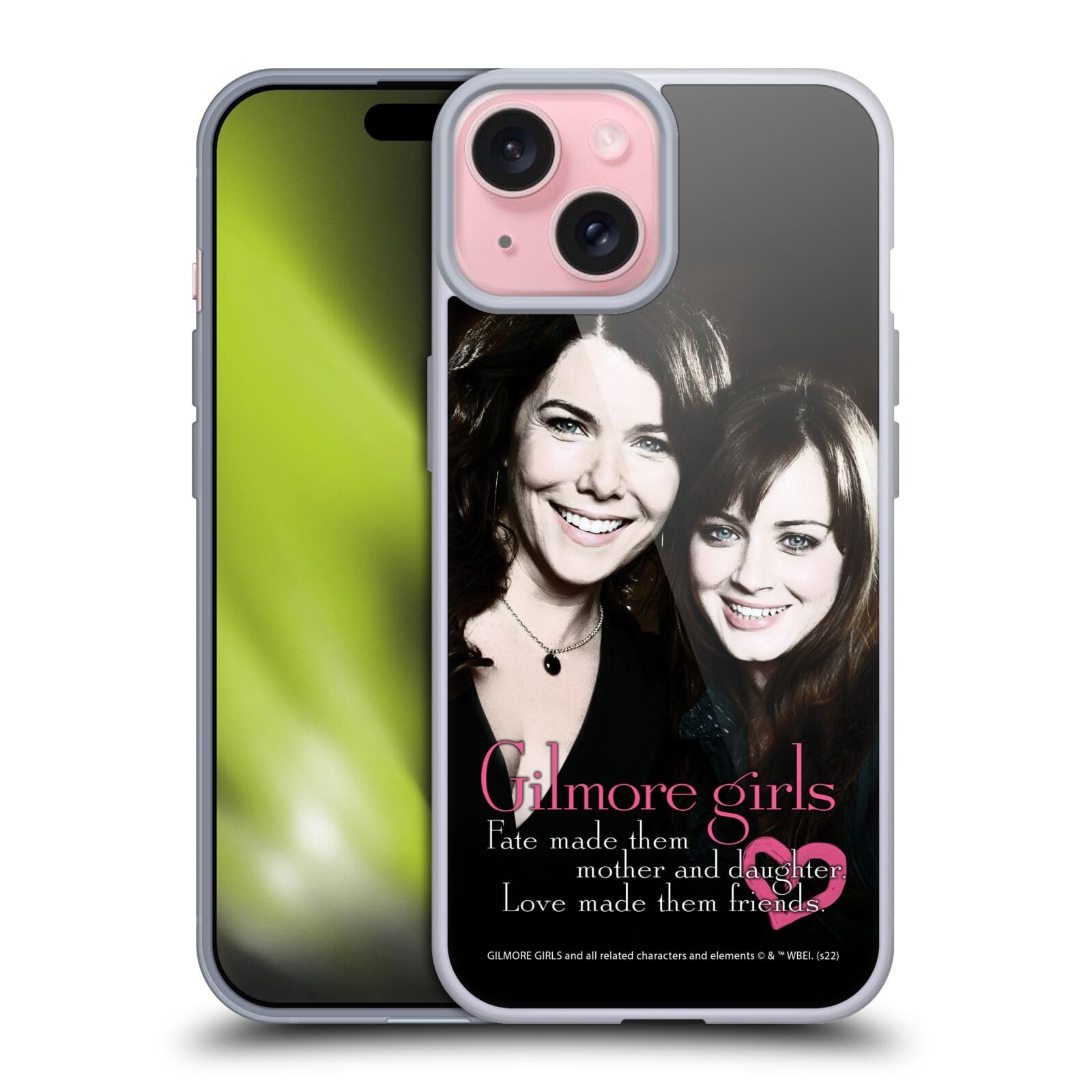 Head Case Designs Officially Licensed Gilmore Girls Fate Made Them Graphics Gel Case [Military Grade Protection] Compatible with Apple iPhone 15 and